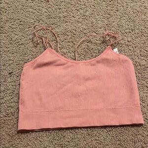 SHEIN Pink Fitted Crop Camisole Top